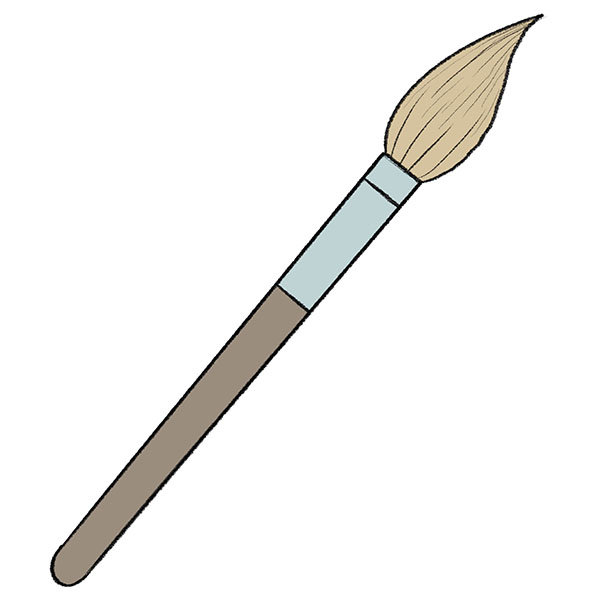How to Draw a Paintbrush - Easy Drawing Tutorial For Kids